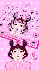 Polka Dot Lovely Girl Tastatur APK Herunterladen