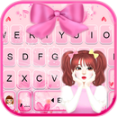 Pretty Bow Girl Keyboard Theme APK
