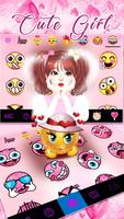 Tema Keyboard Pretty Bow Girl imagem de tela 3