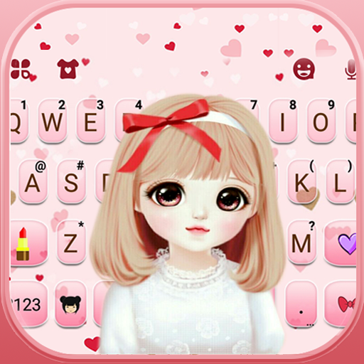 Pretty Bowknot Girl Tastatur-Thema