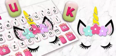 Tema Keyboard Pretty Unicorn