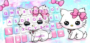 クールな Shy Kitten のテーマキーボード