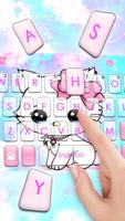 Tema Keyboard Shy Kitten imagem de tela 1