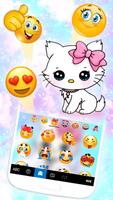 Tema Keyboard Shy Kitten imagem de tela 2