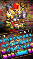 Punk Dj Graffiti Keyboard Them poster
