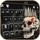 Fundo do Teclado Punk Skull ícone