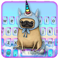Pug Dog Unicorn Keyboard Theme