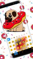 ثيم لوحة المفاتيح Pug Donut تصوير الشاشة 2