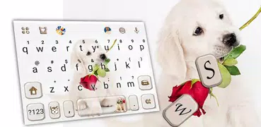Puppy Love Rose Tastatur-Thema