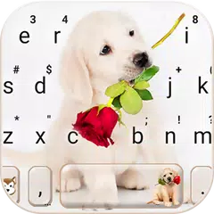 Baixar Tema Keyboard Puppy Love Rose APK