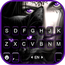 Fundo do Teclado Purple Cat Wi APK