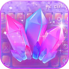 Descargar APK de Purple Crystal Tema de teclado