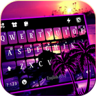 Purple Beach Sunset Zeichen