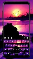 Purple Beach Sunset Plakat