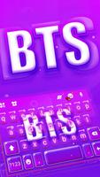 最新版、クールな Purple Bts のテーマキーボード ポスター