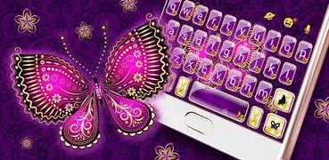Purple Butterflies Tastiera