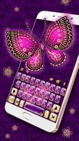 Bàn phím Purple Butterflies ảnh chụp màn hình 1