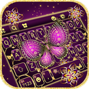Teclado Pink Gold Butterfly APK