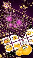 Teclado Pink Gold Butterfly imagem de tela 2