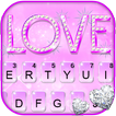 Purple Glitter Love Keyboard T