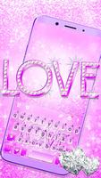 Tema Keyboard Purple Glitter L poster