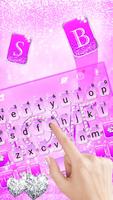 Tema Keyboard Purple Glitter L imagem de tela 1