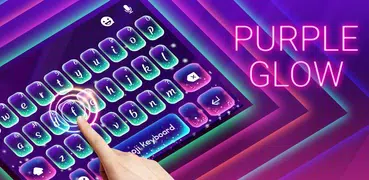 Tema Keyboard Purple Glow