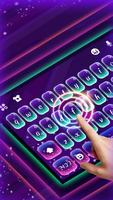 Tema Keyboard Purple Glow poster