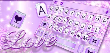 Tema Keyboard Purple Diamond L