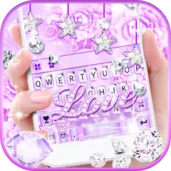 Purple Diamond Love Keyboard T APK download