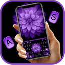 خلفية الكيبورد Purple Flower APK