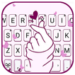 Purple Hand Heart Tastaturhint