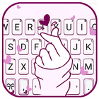 Tło klawiatury Purple Hand Hea ikona