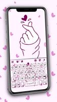 Purple Hand Heart Plakat