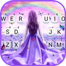 Fond de clavier Purple Lavende APK