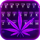 Purple Neon Weed Fondo de tecl APK