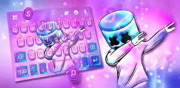 クールな Purple Neon DJ のテーマキーボード