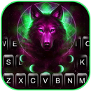 Purple Night Wolf Tastaturhintergrund APK
