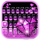 Thème de clavier Purple Shiny Diamond APK