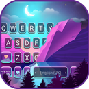 Purple Sketch Night Tastaturhintergrund APK