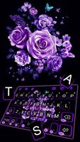 Fond de clavier Purple Rose Bo capture d'écran 1