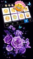 خلفية الكيبورد Purple Rose Bou تصوير الشاشة 3