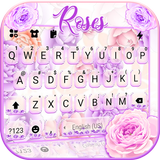 خلفية الكيبورد Purple Roses أيقونة