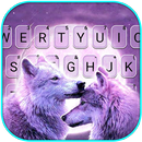 خلفية الكيبورد Purple Wolves APK