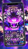 Fundo do Teclado Purple Tiger Cartaz