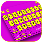 Purple Yellow Stripe Teclado icono