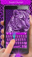 Purple Cheetah Keyboard Theme পোস্টার