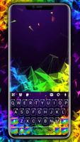 Fundo do Teclado Rainbow Mosai Cartaz