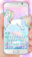 Tema Keyboard Rainbow Cute Uni Cartaz