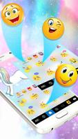 Tema Keyboard Rainbow Cute Uni imagem de tela 2